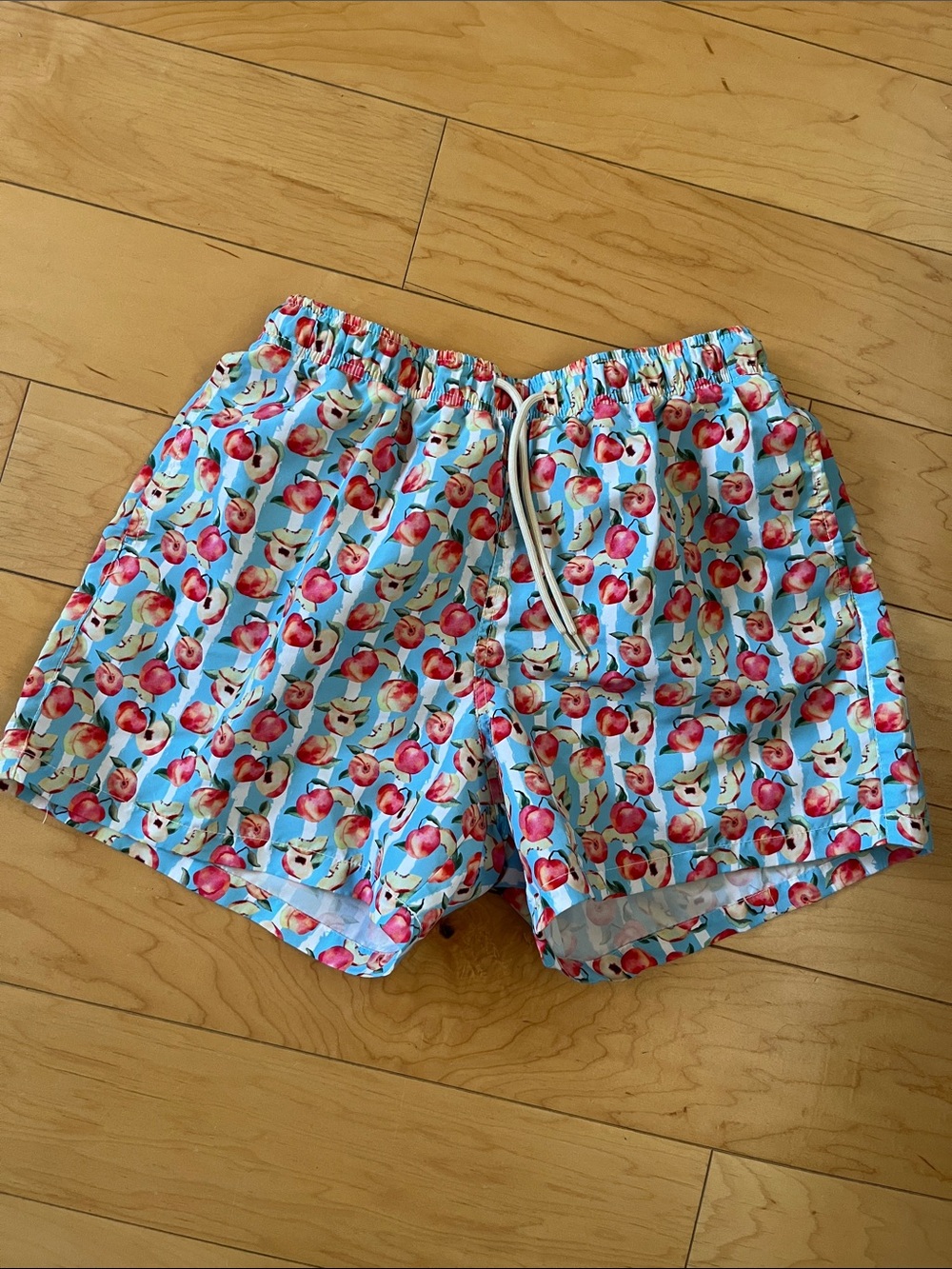 Men's Light Blue Floral Swim Shorts